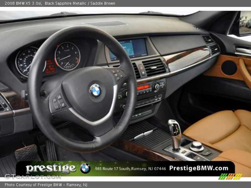 Black Sapphire Metallic / Saddle Brown 2008 BMW X5 3.0si