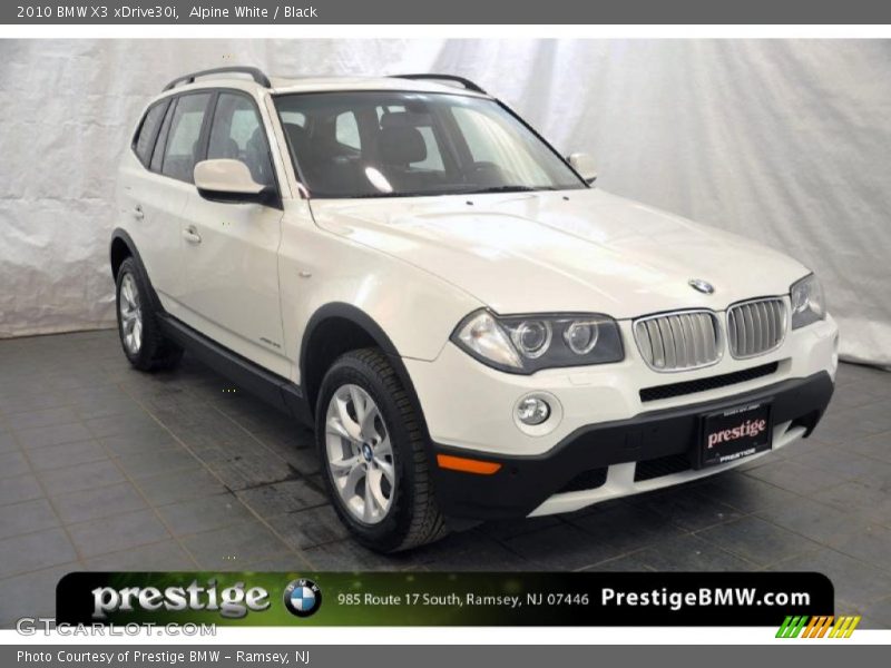 Alpine White / Black 2010 BMW X3 xDrive30i