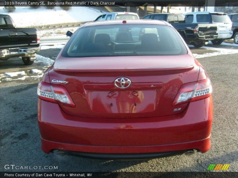 Barcelona Red Metallic / Dark Charcoal 2010 Toyota Camry SE