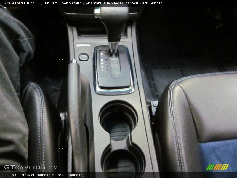 Brilliant Silver Metallic / Alcantara Blue Suede/Charcoal Black Leather 2009 Ford Fusion SEL