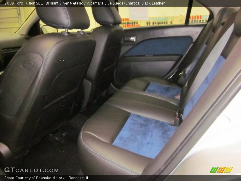 Brilliant Silver Metallic / Alcantara Blue Suede/Charcoal Black Leather 2009 Ford Fusion SEL