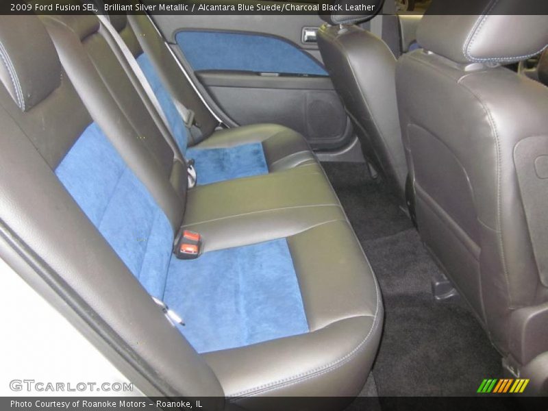 Brilliant Silver Metallic / Alcantara Blue Suede/Charcoal Black Leather 2009 Ford Fusion SEL
