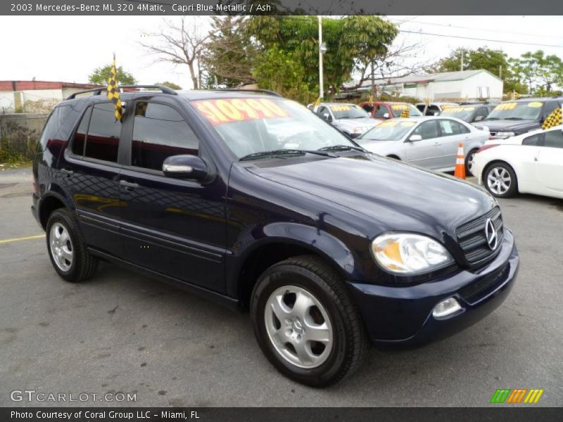 Capri Blue Metallic / Ash 2003 Mercedes-Benz ML 320 4Matic
