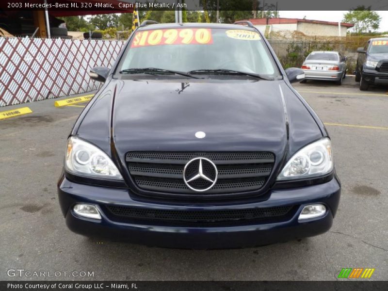Capri Blue Metallic / Ash 2003 Mercedes-Benz ML 320 4Matic