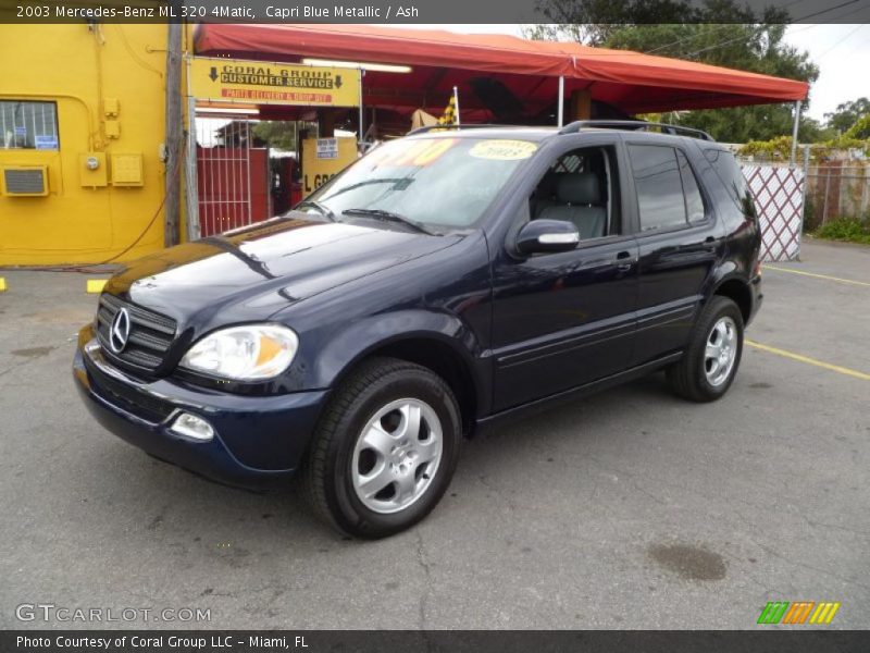 Capri Blue Metallic / Ash 2003 Mercedes-Benz ML 320 4Matic