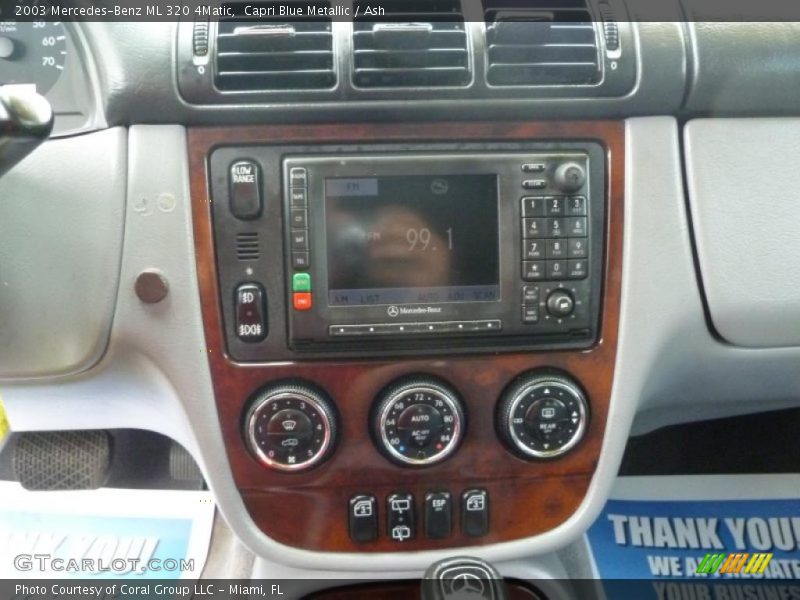 Controls of 2003 ML 320 4Matic