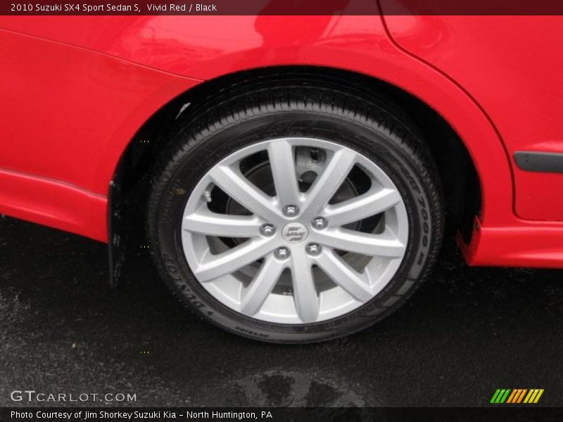 Vivid Red / Black 2010 Suzuki SX4 Sport Sedan S