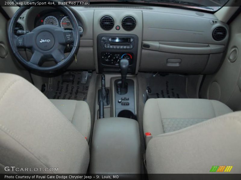 Blaze Red / Khaki 2006 Jeep Liberty Sport 4x4