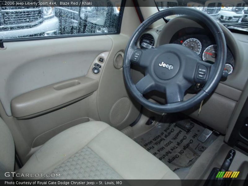 Blaze Red / Khaki 2006 Jeep Liberty Sport 4x4