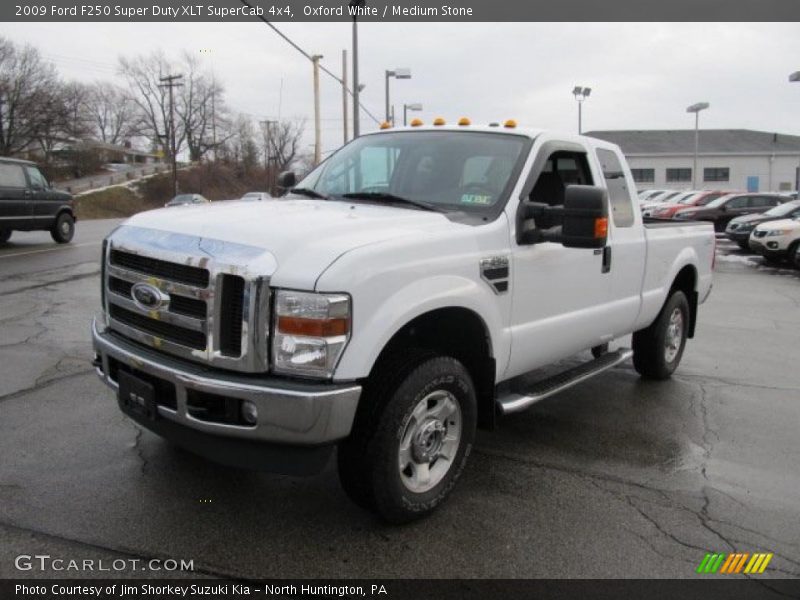 Oxford White / Medium Stone 2009 Ford F250 Super Duty XLT SuperCab 4x4