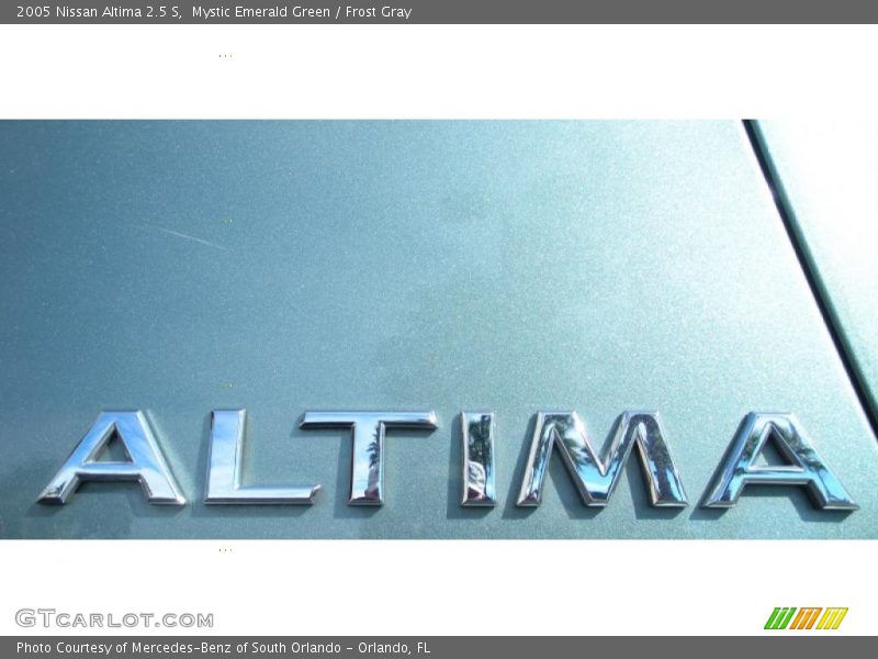Mystic Emerald Green / Frost Gray 2005 Nissan Altima 2.5 S