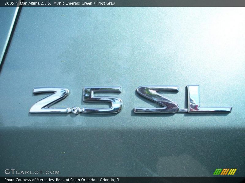 Mystic Emerald Green / Frost Gray 2005 Nissan Altima 2.5 S