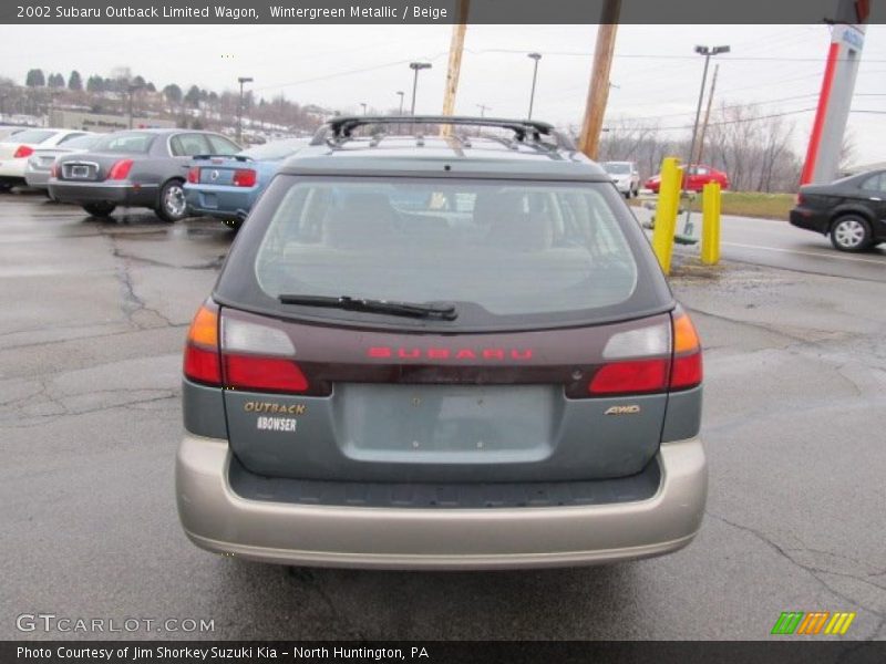 Wintergreen Metallic / Beige 2002 Subaru Outback Limited Wagon