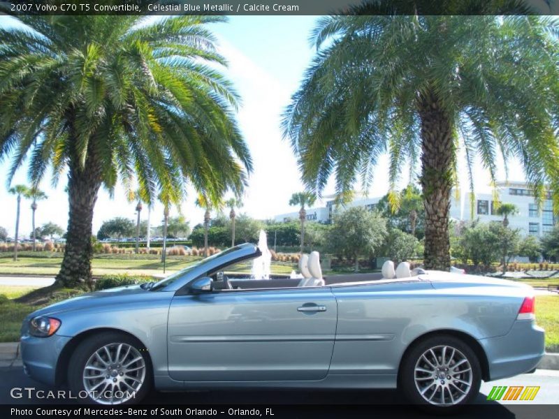 Celestial Blue Metallic / Calcite Cream 2007 Volvo C70 T5 Convertible