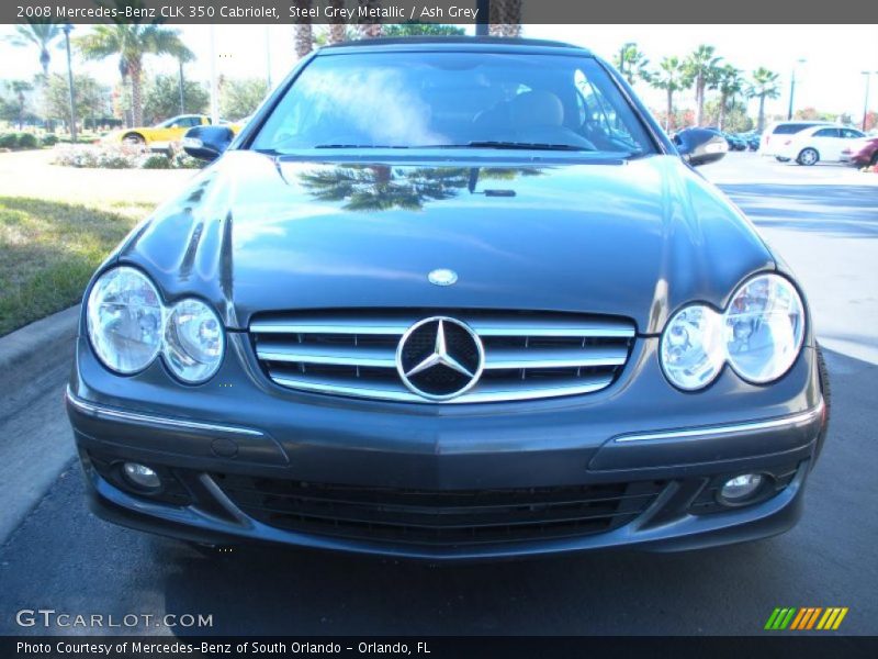 Steel Grey Metallic / Ash Grey 2008 Mercedes-Benz CLK 350 Cabriolet