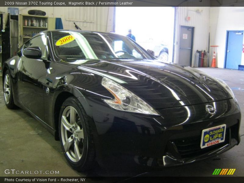 Magnetic Black / Persimmon Leather 2009 Nissan 370Z Touring Coupe
