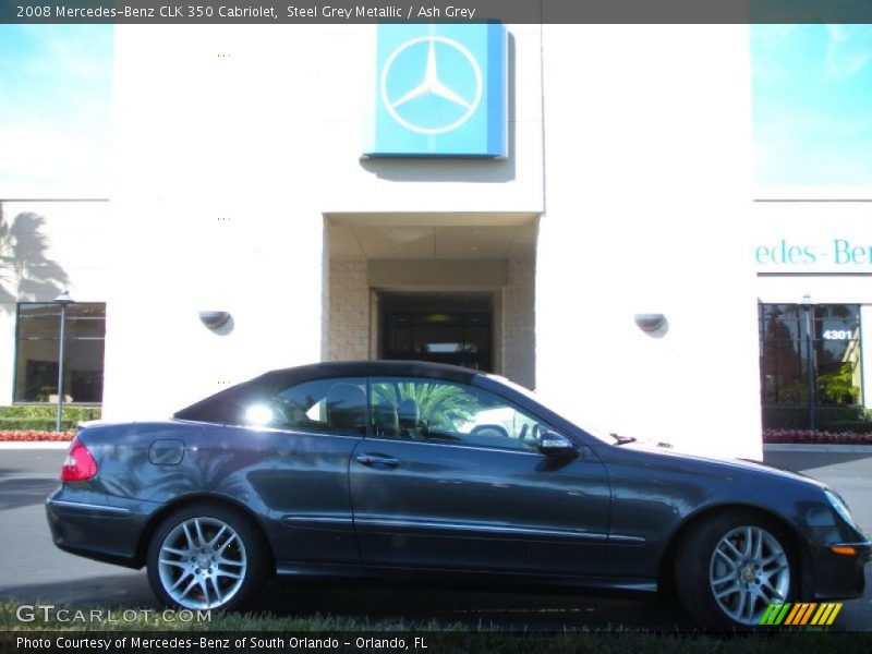 Steel Grey Metallic / Ash Grey 2008 Mercedes-Benz CLK 350 Cabriolet