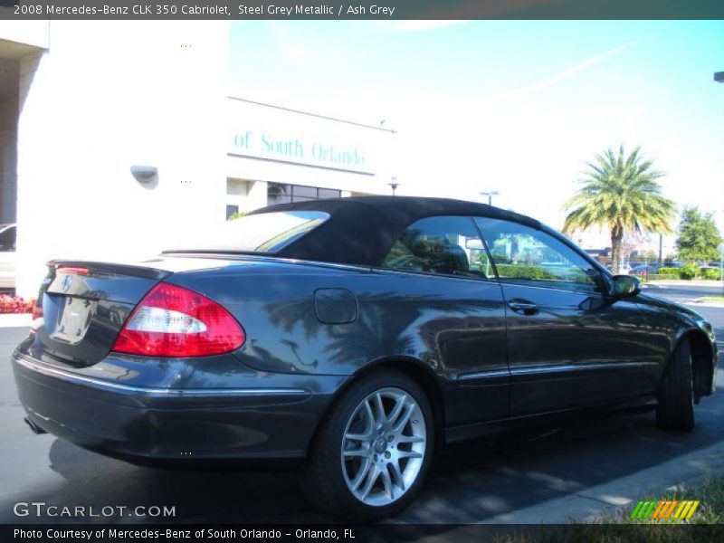 Steel Grey Metallic / Ash Grey 2008 Mercedes-Benz CLK 350 Cabriolet