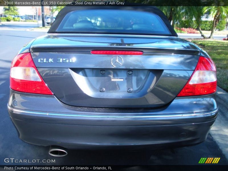 Steel Grey Metallic / Ash Grey 2008 Mercedes-Benz CLK 350 Cabriolet
