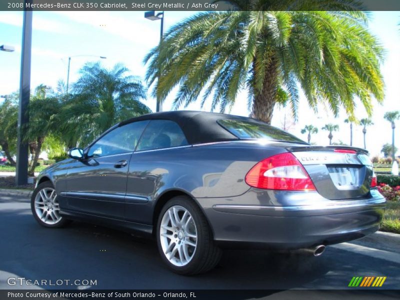 Steel Grey Metallic / Ash Grey 2008 Mercedes-Benz CLK 350 Cabriolet