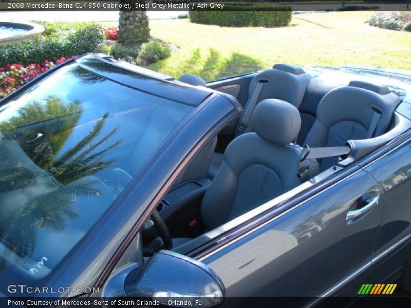 Steel Grey Metallic / Ash Grey 2008 Mercedes-Benz CLK 350 Cabriolet