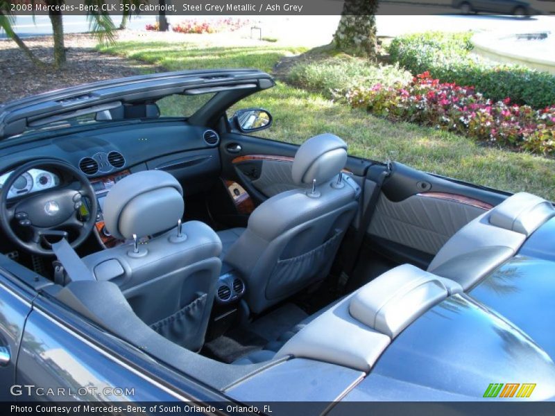 Steel Grey Metallic / Ash Grey 2008 Mercedes-Benz CLK 350 Cabriolet