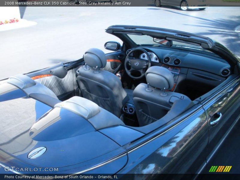 Steel Grey Metallic / Ash Grey 2008 Mercedes-Benz CLK 350 Cabriolet