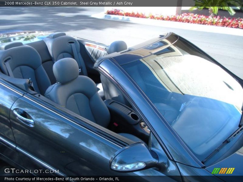 Steel Grey Metallic / Ash Grey 2008 Mercedes-Benz CLK 350 Cabriolet
