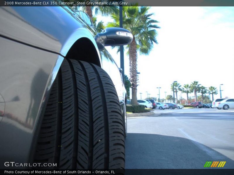 Steel Grey Metallic / Ash Grey 2008 Mercedes-Benz CLK 350 Cabriolet