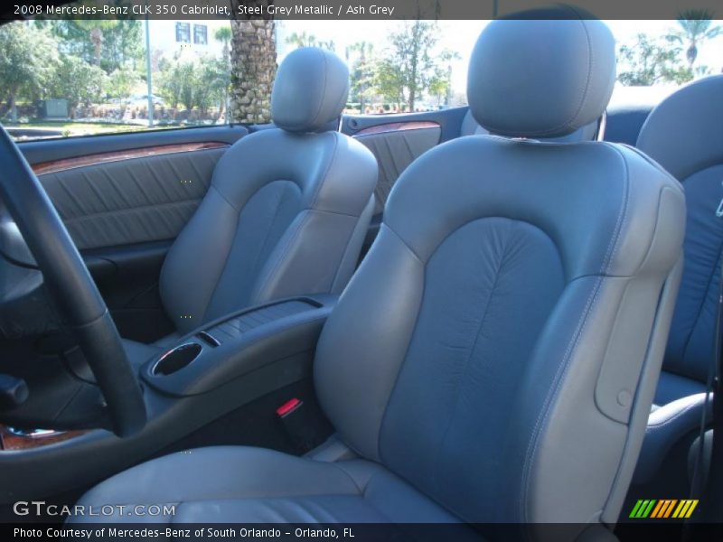 Steel Grey Metallic / Ash Grey 2008 Mercedes-Benz CLK 350 Cabriolet
