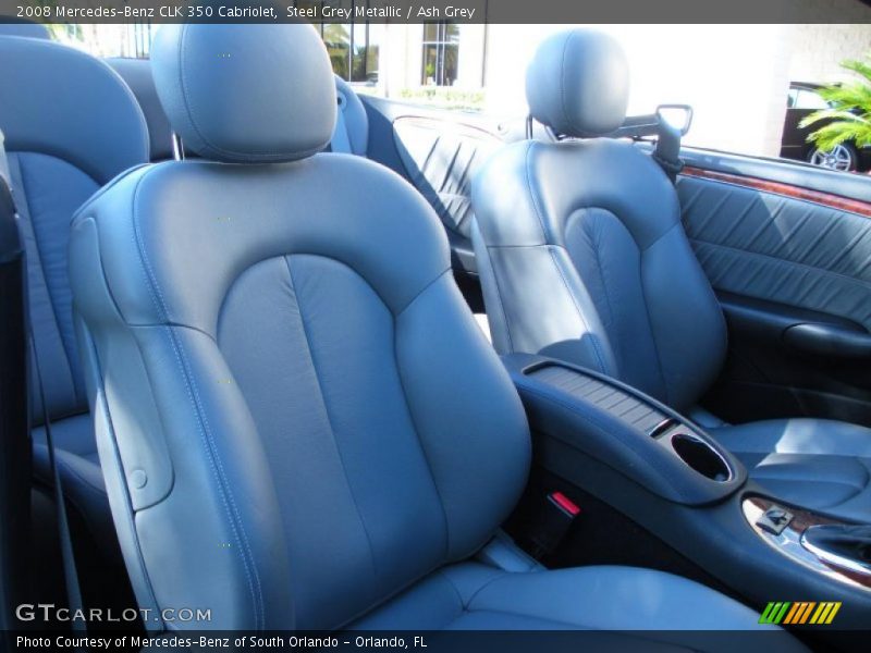 Steel Grey Metallic / Ash Grey 2008 Mercedes-Benz CLK 350 Cabriolet