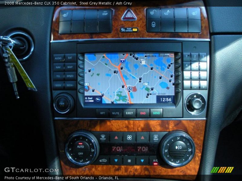 Steel Grey Metallic / Ash Grey 2008 Mercedes-Benz CLK 350 Cabriolet