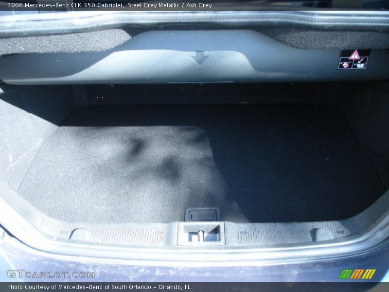 Steel Grey Metallic / Ash Grey 2008 Mercedes-Benz CLK 350 Cabriolet