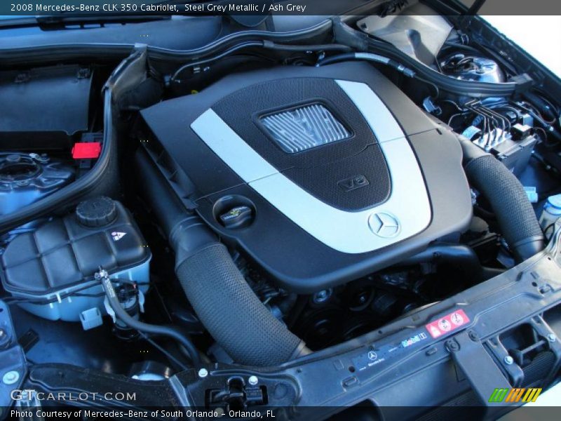 Steel Grey Metallic / Ash Grey 2008 Mercedes-Benz CLK 350 Cabriolet