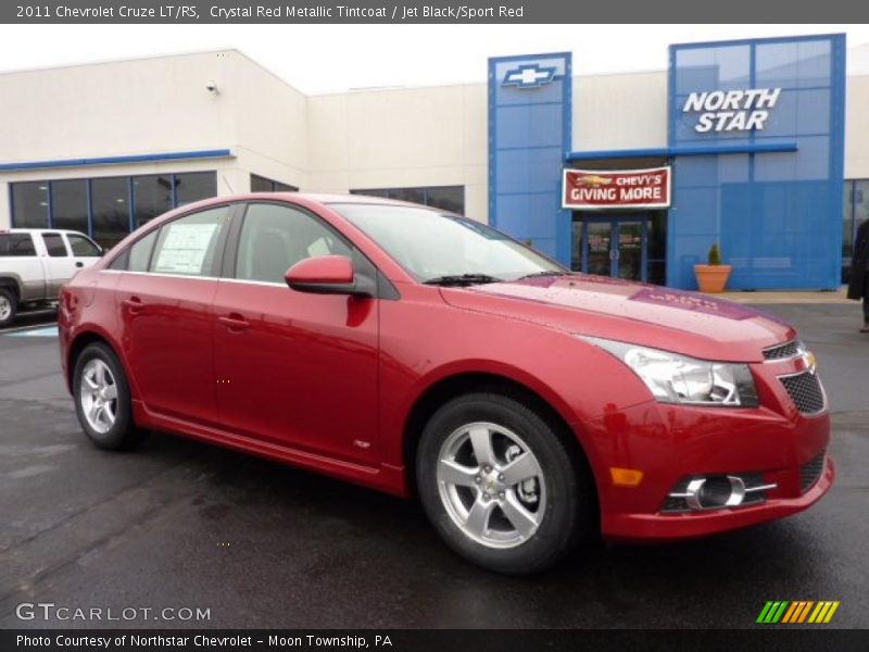 Crystal Red Metallic Tintcoat / Jet Black/Sport Red 2011 Chevrolet Cruze LT/RS