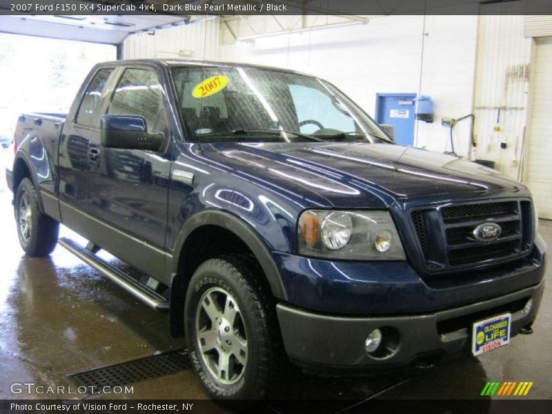 Dark Blue Pearl Metallic / Black 2007 Ford F150 FX4 SuperCab 4x4