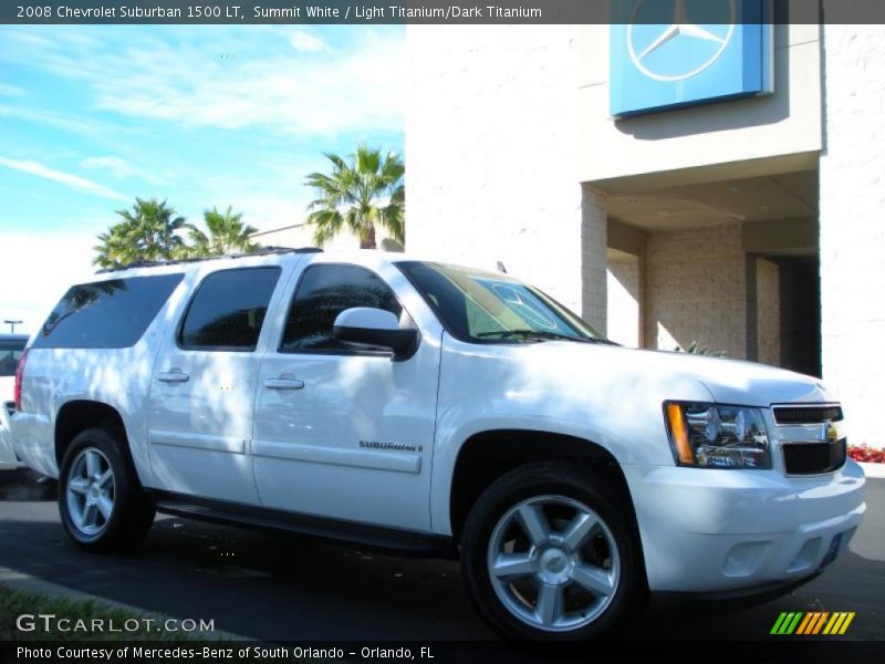 Summit White / Light Titanium/Dark Titanium 2008 Chevrolet Suburban 1500 LT