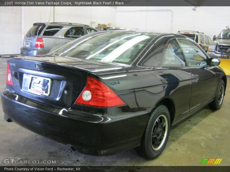 Nighthawk Black Pearl / Black 2005 Honda Civic Value Package Coupe
