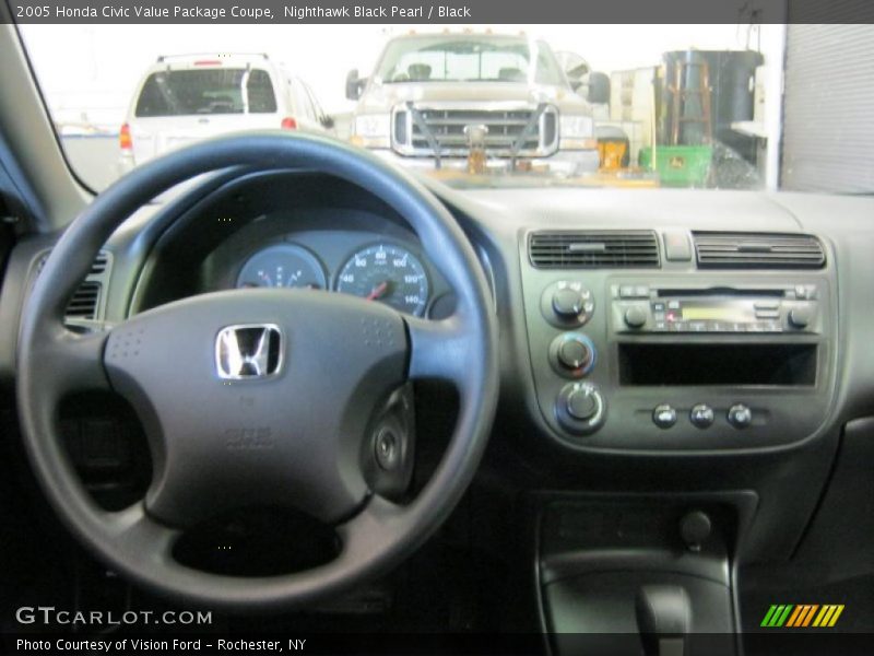 Nighthawk Black Pearl / Black 2005 Honda Civic Value Package Coupe