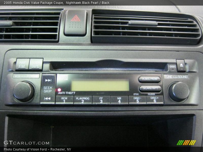 Nighthawk Black Pearl / Black 2005 Honda Civic Value Package Coupe