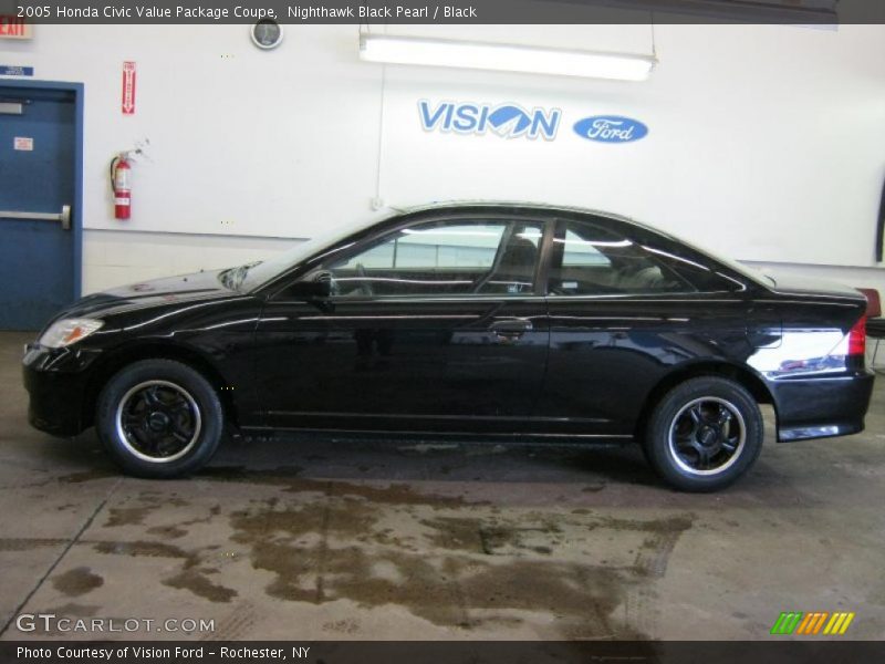 Nighthawk Black Pearl / Black 2005 Honda Civic Value Package Coupe