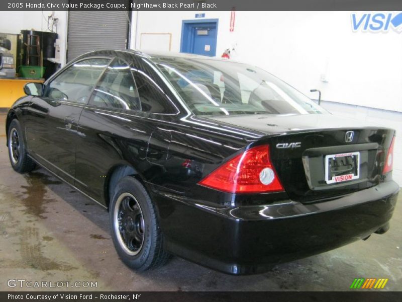 Nighthawk Black Pearl / Black 2005 Honda Civic Value Package Coupe