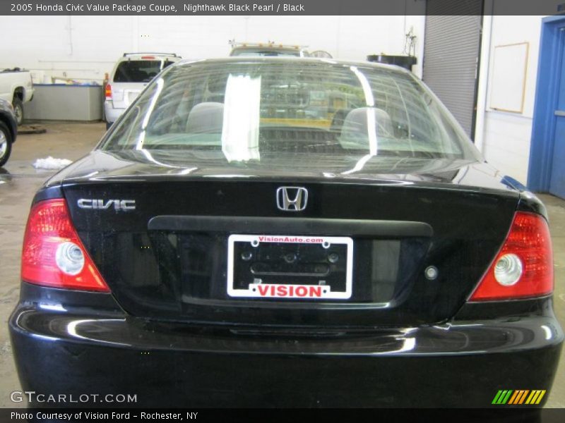 Nighthawk Black Pearl / Black 2005 Honda Civic Value Package Coupe