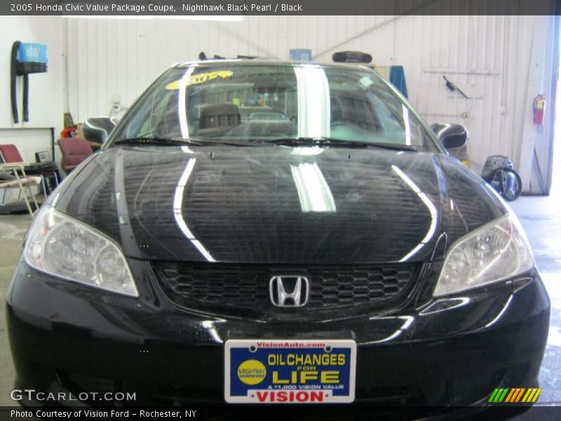 Nighthawk Black Pearl / Black 2005 Honda Civic Value Package Coupe
