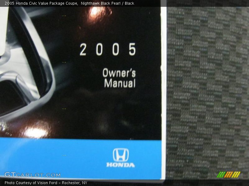 Nighthawk Black Pearl / Black 2005 Honda Civic Value Package Coupe