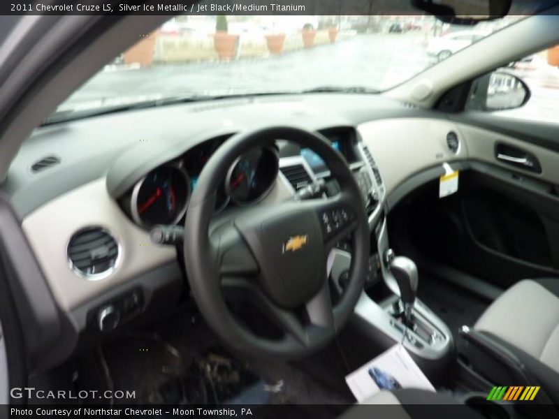 Silver Ice Metallic / Jet Black/Medium Titanium 2011 Chevrolet Cruze LS