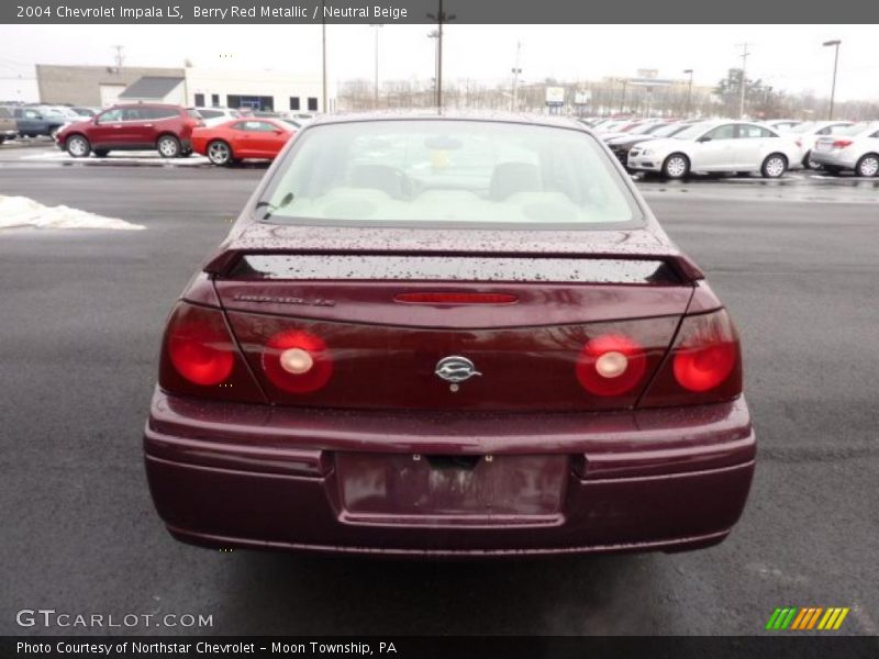 Berry Red Metallic / Neutral Beige 2004 Chevrolet Impala LS
