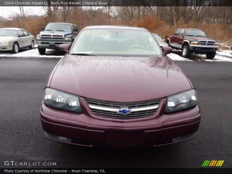 Berry Red Metallic / Neutral Beige 2004 Chevrolet Impala LS