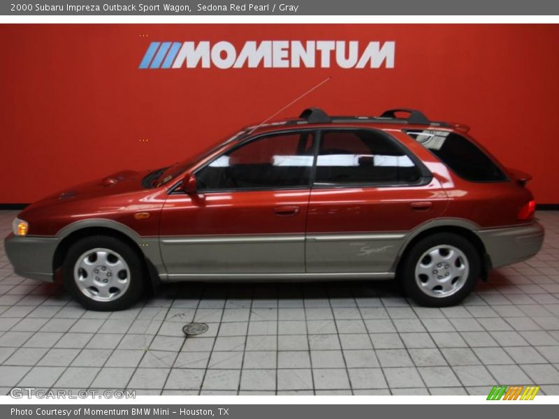 Sedona Red Pearl / Gray 2000 Subaru Impreza Outback Sport Wagon