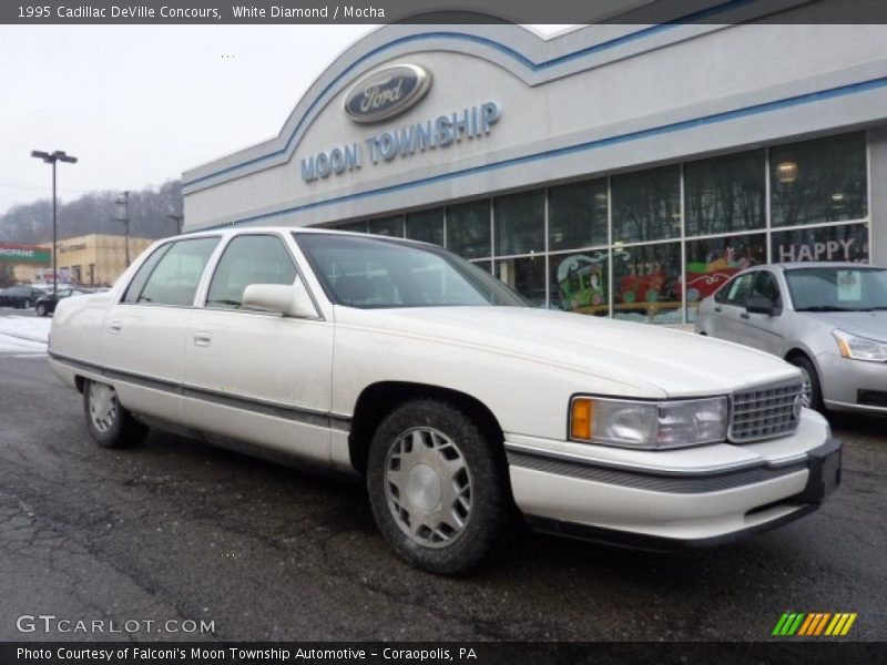 White Diamond / Mocha 1995 Cadillac DeVille Concours